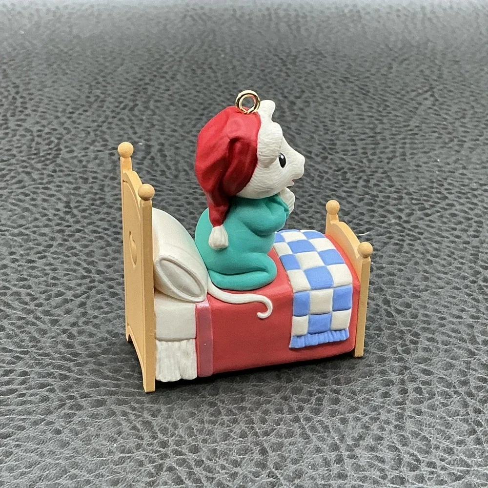 Vintage 1996 Hallmark Keepsake Godchild Mouse Ornament Christmas W Box